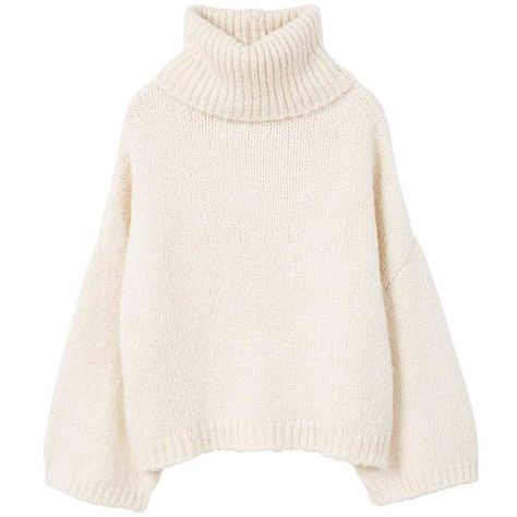 MANGO Turtle neck sweater ($70) ❤ liked on Polyvore featuring tops, sweaters, ecru, white turtleneck sweater, bell sleeve sweater, long bell sleeve tops, thick sweaters and cowl neck sweater Long White Top, Long Cable Knit Sweater, Cowl Neck Sweaters, Long White Sweater, Loose Turtleneck Sweater, White Bell Sleeve Top, Long White Shirt, Bell Sleeve Tops, White Cable Knit Sweater