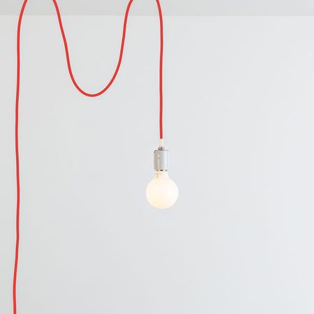 Porcelain Pendant Light Cord | Industrial Style | Shop CCC Small Plug In Pendant Light, Pendant Light With Cord, Cord Light Hanging, Corner Lighting Ideas, Hanging Lights In Bedroom, Hanging Lightbulb, Hanging Light Bedroom, Swag Lights, Porcelain Pendant Light