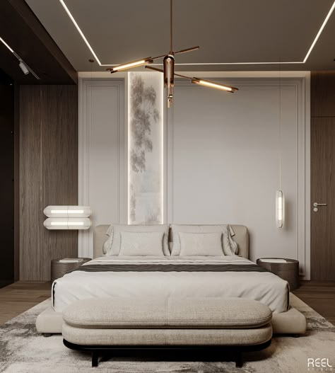 Master Bedroom Design :: Behance Neo Classical Interiors Bedroom, Behance Bedroom, Neo Classical Bedroom, Bed Backdrop, Neo Classical Interiors, Modern Classic Bedroom, Classical Bedroom, Classical Interior, Neoclassical Interior