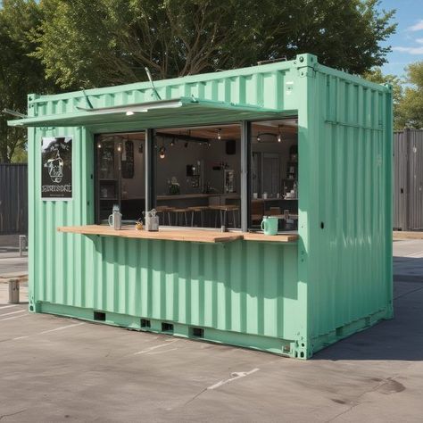 Looking for a stylish, affordable café setup? Try a Modular Container Café! Quick to install and eco-friendly 🌱. Perfect for your next business move! 🚀 🔗 https://www.samanportable.com/product/modular-container-cafe/ Storage Container Coffee Shop, Container Bakery Design, Shipping Container Business Ideas, Container Coffee Shop Interior, Shipping Container Boutique, Container Coffee Shop Ideas, Container Bar Design, Container Shop Design, Container Cafe Design