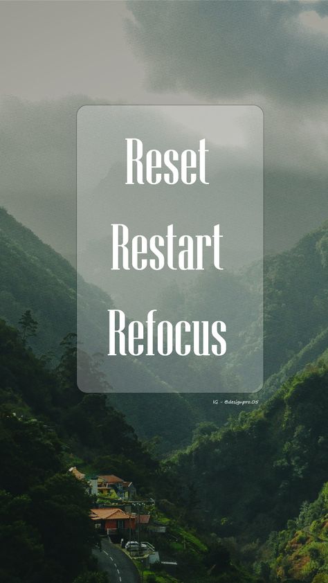 Success is often the result of the ability to reset your strategies, restart your determination, and continually refocus on your goals. Reset Restart Refocus Wallpaper, Restart Wallpaper, Restart Quotes, Reset Restart Refocus, Grades Quotes, Devotional Images, Great Motivational Quotes, Tea Restaurant, Challenge Quotes