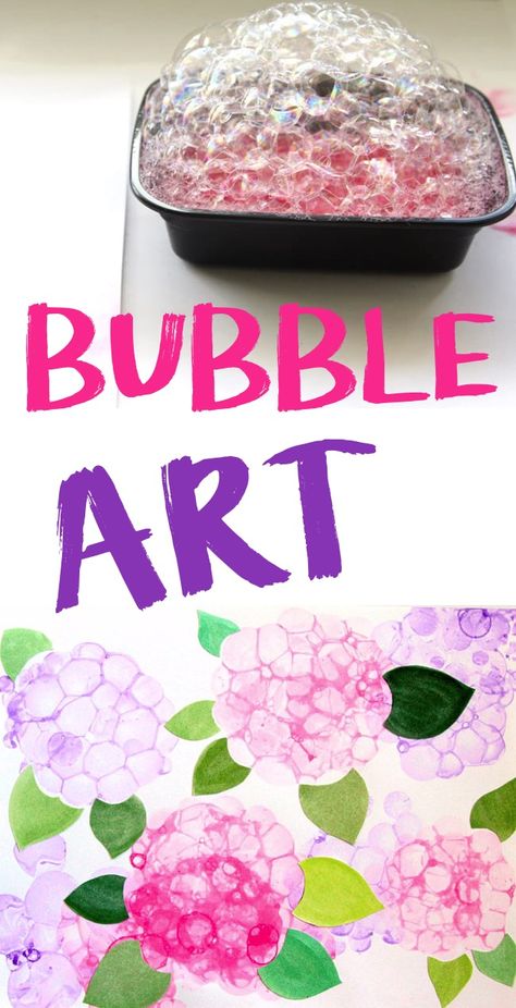 Looking for fun and easy art projects to make? Try bubble art! It's makes for really pretty hydrangeas and flowers. So cool! It's easy enough for kids to make but teens and adults would enjoy this simple art project, too. #art #crafts #coolideas #kidskubby Beginner Watercolor Ideas, Oppgaver For Barn, Diy Dish Soap, Beginner Watercolor, Paint Recipe, Fun Watercolor, Art Project For Kids, Owl Quilt, Diy Dish