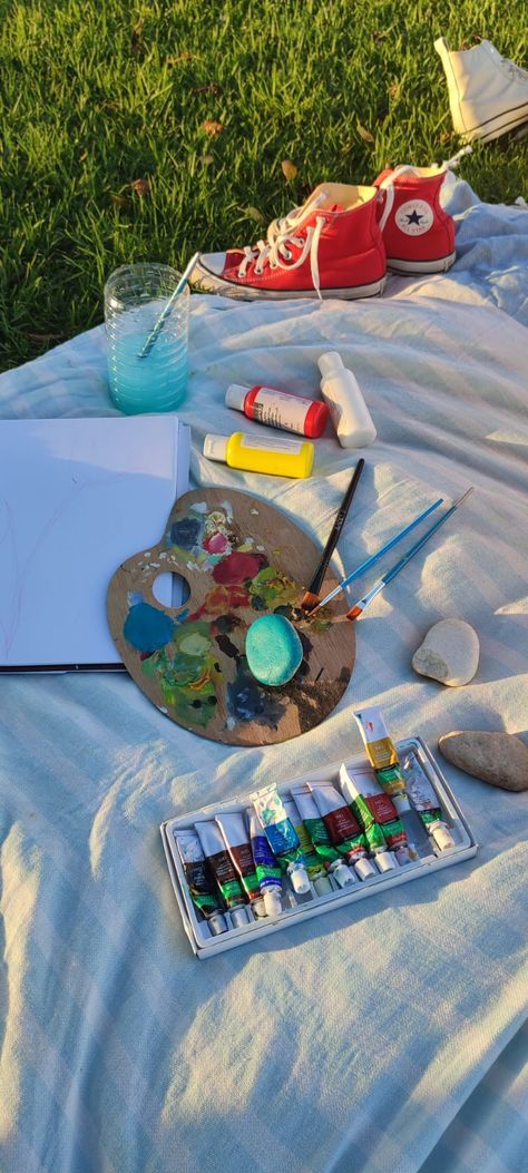 Painting Picnic, Earring Hooks, Uv Resin, Polymer Clay, With Friends