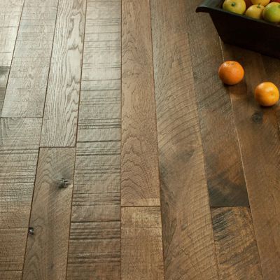 Hallmark Floors Organic Hardwood Collection Tulsi Hickory Mohawk Fulford Natural Hickory, Millport Hickory Floors Costco, Shaw Dockside Hickory Flooring, Barnwood Floors Lowe's, Hallmark Floors, Wood Flooring Options, Log Home Flooring, Hickory Hardwood Floors Lowe's, Parquet Design