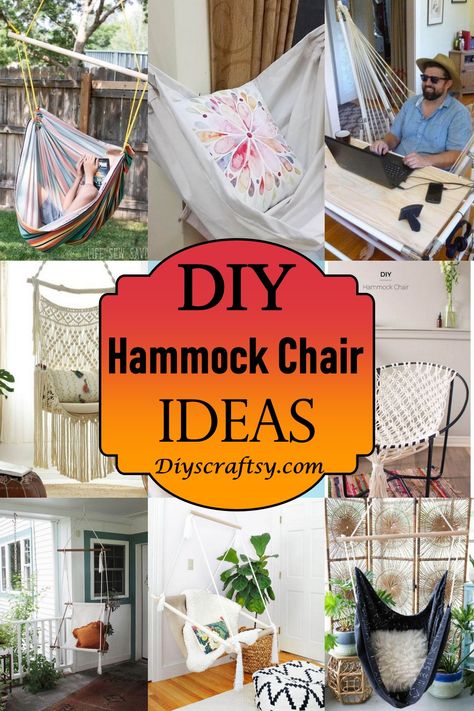 Macrame Hammock Chair Pattern, Hanging Chair Ideas, Hammock Chair Stand Diy, Homemade Hammock, Garden Hanging Chair, Diy Hammock Stand, Projects For Friends, Diy Hammock Chair, Swinging Chairs