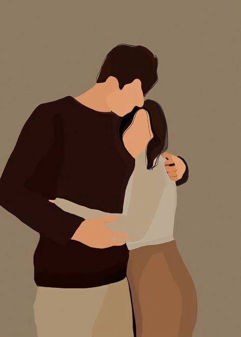 Minimal Cartoon, Faceless Portraits, Image Couple, Faceless Portrait, Cute Couple Drawings, Couple Illustration, Cartoon Portrait, Cute Couple Cartoon, Vector Portrait