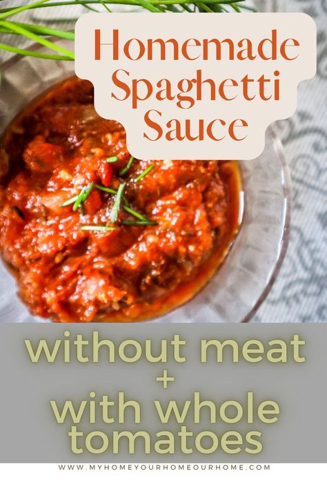 Making Tomato Sauce Homemade is surprisingly easy and sooooo delicious! The fresh flavors beat canned and store-bought sauce any day! Meatless spaghetti sauce, tomato sauce with whole tomatoes, and delicious spaghetti sauce--it's all in this recipe! spaghetti sauce without meat | tomato sauce from scratch | tomato sauce to use for any recipe | flavorful tomato sauce | pasta sauce | tomato pasta | spaghetti recipe | sauce for lasagna | sauce for spaghetti Spaghetti Sauce Without Meat, Fresh Tomato Spaghetti Sauce, Meatless Spaghetti Sauce, Sauce For Lasagna, Meat Tomato Sauce, Tomato Sauce From Scratch, Meatless Spaghetti, Making Tomato Sauce, Pasta Sauce Tomato