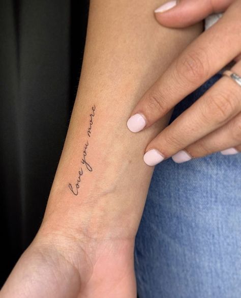 Handwriting Tattoos, Writing Tattoos, Petite Tattoos, Wrist Tattoos For Women, Cute Tattoos For Women, Classy Tattoos, Discreet Tattoos, Subtle Tattoos, Tattoos For Daughters