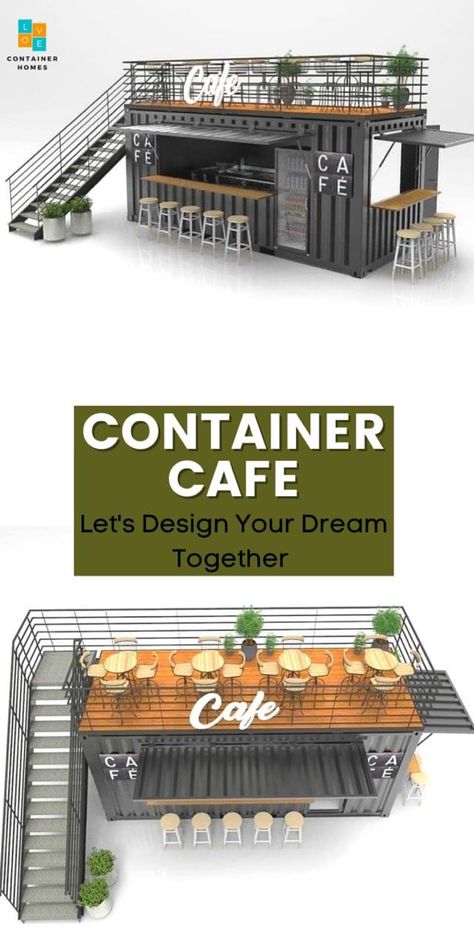 Gym House, Mobile Coffee Shop, Container Restaurant, Container Cafe, Outdoor Restaurant Design, Desain Pantry, Cafe Shop Design, Kiosk Design, Deco Salon