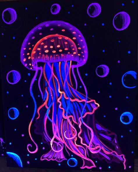 Hippie Kunst, Jellyfish Illustration, Octopus Painting, Jellyfish Painting, Jellyfish Drawing, Jellyfish Art, Arte Alien, Psychadelic Art, Trippy Painting