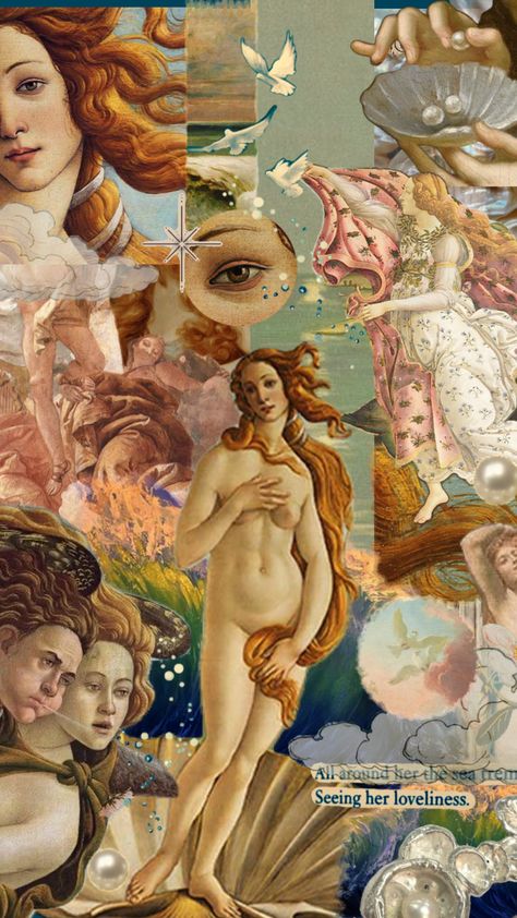 Sandro Botticelli Paintings, Birth Of Venus Botticelli, Botticelli Art, Botticelli Paintings, Venus Painting, Venus In Libra, Venus In Pisces, Venus Art, Birth Of Venus