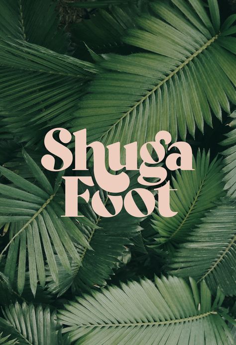 Serif Brand Identity, Groovy Logo Ideas, Groovy Branding Design, Tropical Logo Design Ideas, Tropical Branding Design, Groovy Logo Design, F Logo Design Ideas, Groovy Branding, Tropical Typography