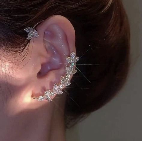 ZuDaling 2PCS Earrings Hook Without Pierced Ear Bone Clip Ear Clip Shiny Earrings, Earrings Model, Daily Accessories, Prom Accessories, Asymmetrical Earrings, Flower Ear, Long Tassel Earrings, Classic Earrings, Jewelry Birthday