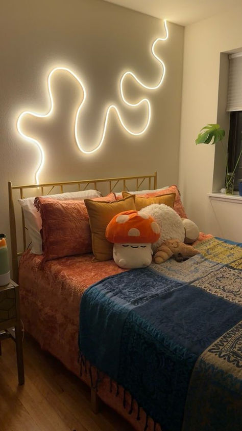 AILBTON Led Neon Rope Lights 20Ft,Flexible,Control with App/Remote,Multiple Modes,IP65 Outdoor RGB Waterproof,Music Sync Gaming Strip Lights for Bedroom Indoor Lee Lights Bedroom, Blue Orange And Green Living Room, Burnt Orange Dorm Room, Orange And Blue Room Aesthetic, Orange And Blue Aesthetic Bedroom, Orange Blue Room, Burnt Orange Room Decor, Yellow Room Ideas Bedrooms, Earth Tone Dorm Room