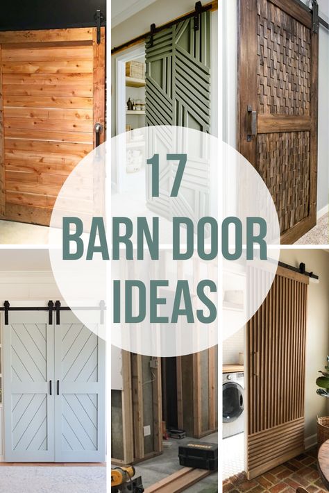 Cool Barn Doors, Barn Doors In Basement, Barnwood Doors Sliding, Diy Barndoors For Closet, Barn Doors For Laundry Room, Pallet Barn Door Diy, Barn Doors In The House Closet, Kitchen Barn Door Ideas, Sliding Barn Doors For Closet