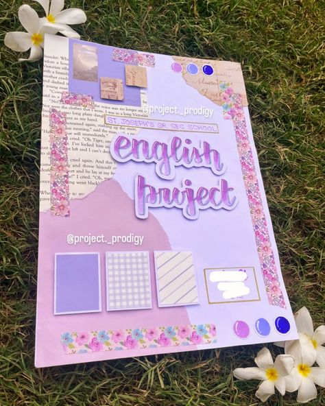 ENGLISH COVERPAGE✨ DM FOR ORDERS 🌷 [Custom school projects, Affordable student projects, Decorative project sheets, CBSE project help, Assignment completion services, College project assistance, Holiday homework solutions, Customizable student notebooks, Aesthetic cover pages for assignments, School notebook completion, Student project help online, Custom cover pages for projects] #holidayhomework #cbseprojects #school #schoollife #SchoolProjects #schoolassignments #college #collegelife #c... All About Me High School Project, Creative Ideas For File Decoration, First Page For Project File, Science Project File Front Page Decoration, English Project Calligraphy, Creative Page Decoration Ideas, Page Borders Aesthetic, Aesthetic English Project, Water Security Project Cover Page