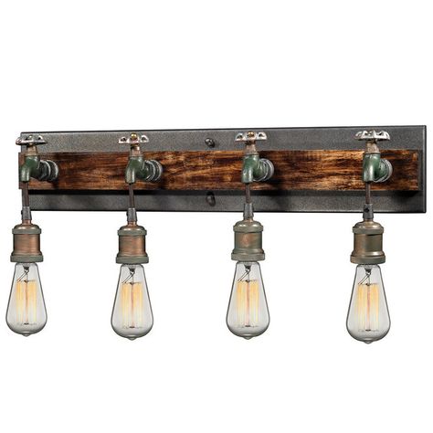 Dripping Faucet Bath Light - 4 Light iron Dripping Faucet, Vanity Lamp, Industrial Style Bathroom, Industrial Style Lighting, Contemporary Vanity, Modern Contemporary Style, Elk Lighting, Bath Light, Bath Vanity Lighting