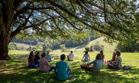 10 of the best meditation retreats in the UK and Europe | Travel | The Guardian Mindfulness Retreat, Outdoor Meditation, Group Meditation, Rishikesh Yoga, Spiritual Retreat, Meditation Retreat, Meditation Center, Best Meditation, Green Travel