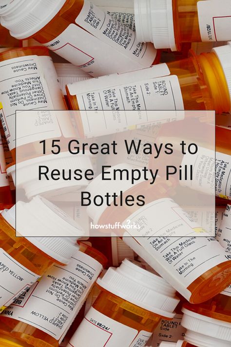 How To Reuse Pill Bottles, Recycled Pill Bottles, Uses For Medicine Bottles, Old Pill Bottles Crafts, What To Do With Medicine Bottles, Repurposed Medicine Bottles, Pill Bottle Repurpose, Plastic Medicine Bottle Crafts, What To Do With Empty Pill Bottles