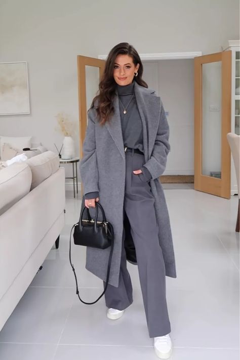 Voluminous Belted Wool Coat curated on LTK Belted Coat Outfit, Grey Coat Outfit Winter, Grey Coat Outfit, Wool Coat Outfit, Outfits Blazer, Coat Outfit Casual, Belted Wool Coat, Winter Coat Outfits, Color Outfits