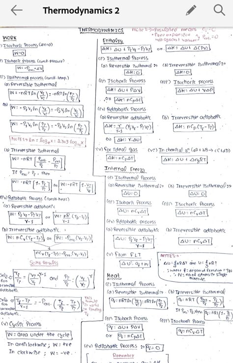 Thermodynamics Physics Formula, Chemical Thermodynamics Notes, Thermodynamics Chemistry Formula, Thermodynamics Chemistry Short Notes, Chemistry Youtube Channels, Physical Chemistry Formulas, Formula Sheet Of Thermodynamics Chemistry, Thermodynamics Physics Notes, Thermodynamics Formulas