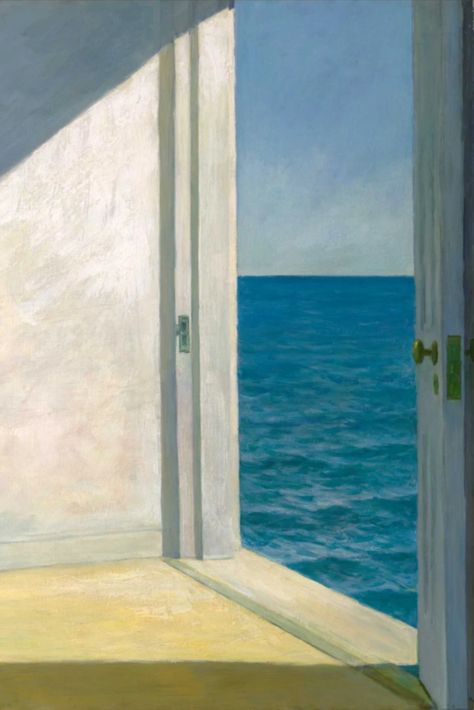 Rooms by the Sea, Edward Hopper, 1951.

Edward Hopper's art studio in Cape Cod in a surrealistic scenario with the door opening to the sea. Edward Hopper Paintings, Hopper Art, Art Alevel, Edward Hopper, Yale University, Internet Radio, Love Music, Landscape Artist, Native American Art