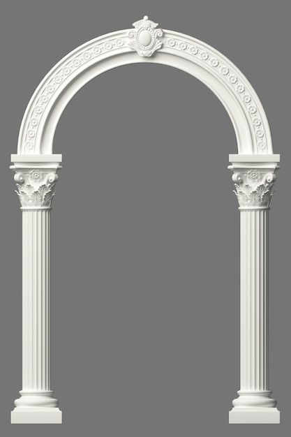 Arch Illustration, Corinthian Columns, White Arch, Wedding Caricature, Dark Castle, Pillar Design, Marble Arch, Roman Columns, Shadow Video