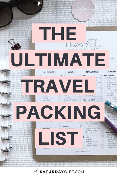 Want to make sure that you've packed all the needed things for your trip? Super! Here's a complete travel packing list that'll help you do just that! This US letter size checklist will simplify your traveling and will make you feel at ease that you won't forget anything important. Packing List For 3 Months, Traveling For A Month Packing Lists, Out Of The Country Packing List, Work Packing List, What To Pack For A Holiday, Month Long Packing List, Essential Packing List Travel, 4 Week Packing List, Packing List For Long Trip