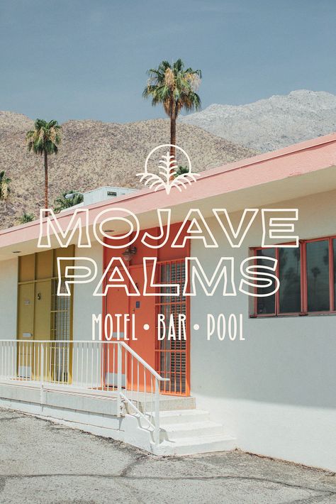 Mojave Palms Motel — Abby Leighton Studio Krista Horton, Palm Springs Aesthetic, California Desert, Spring Inspiration, Venice Beach, Mid Century Modern Design, Beach Club, Palm Springs, Soho