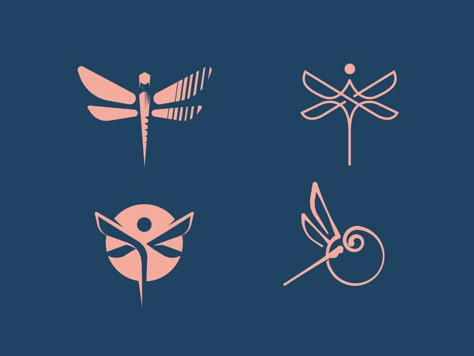 Dragonfly Graphic Design, Dragonfly Logo Design Ideas, Logo Dragonfly, Fly Logo Design, Sewing Logo Design Ideas, Strong Logo Design, Dragonfly Logo, Logo Dragon, Dragonfly Tattoo Design