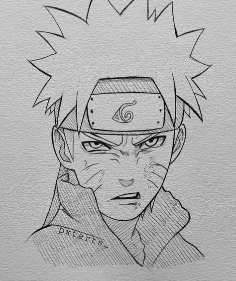 Naruto Manga Drawing, Anime Line Art Drawings, Naruto Uzumaki Art Drawings, Drawing Ideas Naruto, Naruto Art Sketch, Naruto Uzumaki Sketch, Anime Face Sketch, Naruto Drawings Sketches, Anime Sketches Pencil