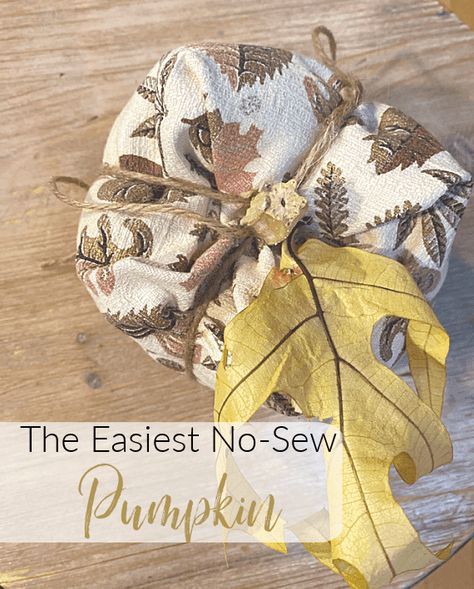 This is how to make an Easy no-sew vintage fabric pumpkin! Homeroad.net #pumpkin #fall #Thanksgiving #nosew #vintage #vintagefabric #crafts #polyfil #ffwcelebration Fabric Pumpkins, Craft Rooms, Pumpkin Fall, Homemade Crafts, Crafts Decor, No Sew, Diy Fabric, Best Diy, Fall Thanksgiving