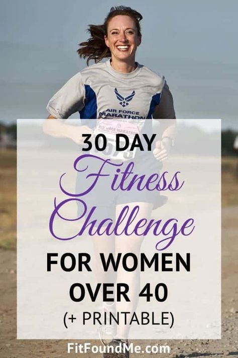 Awesome 30 days fitness challenge you can try today. You can download the printable calendar here that even women over 40 can easily manage to workout. 30 Day Fitness Challenge, 30 Day Challenges, Working Out At Home, Get Into Shape, Speed Up Metabolism, Treadmill Workouts, 30 Day Fitness, Womens Fitness, 30 Day Workout Challenge