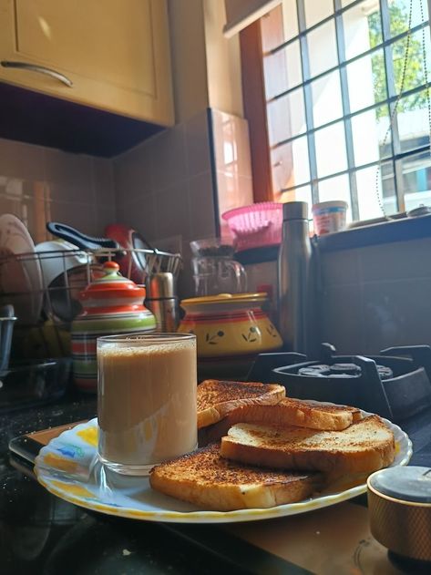 Morning Pics Aesthetic, Morning Photos Instagram, Morning Pictures Instagram, Morning Breakfast Snap, Desi Food Snapchat, Morning Tea Aesthetic, Aesthetic Indian Food, Coffee Snaps, Snap Food Home