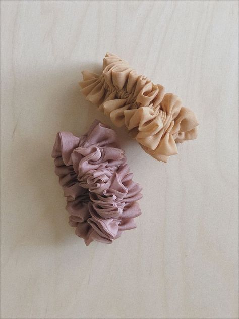 Bridesmaid Scrunchie, Spring Hair Accessories, Diy Hair Scrunchies, Scrunchie Styles, Handmade Scrunchie, Handmade Plushies, Greenville South Carolina, Ribbon Headbands, Velvet Scrunchie