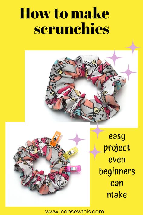 Learn how to make cute cotton scrunchies in five super simple steps with this sewing tutorial. Making scrunchies is one of the easiest and most fun introductions to sewing for beginners. You can have your own DIY scrunchie in 10 minutes, tops, from the moment you set foot in your sewing room. It’s a quick and straightforward project. How To Sew A Scrunchie Video, Horse Sewing Projects, Scrunchies Diy How To Make, Hair Scrunchies Diy, Scrunchies Tutorial, Occ Crafts, Making Scrunchies, Diy Scrunchie, Cute Scrunchies