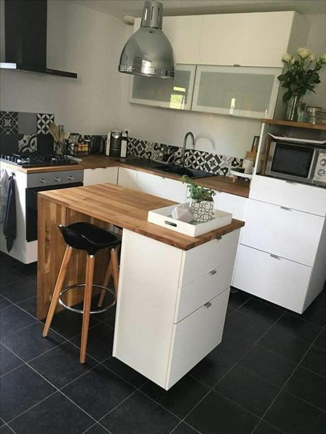 Dapur Ikea, Small Kitchen Decoration, Ikea Kitchen Remodel, Kabinet Dapur, Small Kitchen Decor, Kuching, Small Kitchens, Ikea Kitchen, Diy Interior