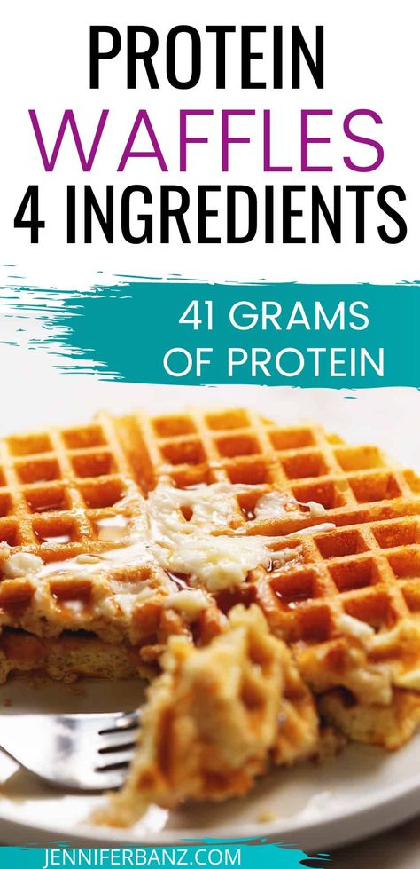 These actually crispy protein waffles only use 4 ingredients! Use your favorite whey protein powder, eggs, sour cream or Greek Yogurt, and baking powder to make these delicious and healthy waffles in less than 10 minutes. Healthy High Protein Breakfast, Cake Pizza, High Protein Breakfast Recipes, Protein Baking, Protein Waffles, Protein Dinner, Fire House, Pizza Sandwich, Pasta Food