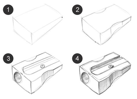 Drawing with basic forms                                                                                                                                                                                 More 3d Drawing Techniques, Drawing Heart, Basic Sketching, Structural Drawing, Form Drawing, Perspective Drawing Lessons, Observational Drawing, Object Drawing, Contour Drawing