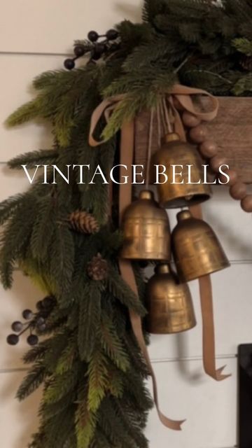 Home Coop Garden | Susana Zaldivar on Instagram Diy Bells Crafts Ideas, Antique Christmas Decorations, Ceramic Bells, Christmas Diy Decor, 100k Views, Rub N Buff, Real Christmas, I Love You Too, Christmas Hacks