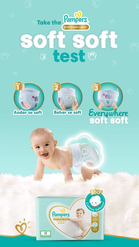 Pampers | Digital + In store campaign on Behance Diaper Ads Design, Baby Diapers Design, Kids Branding Design, Art Direction Advertising, Aac Blocks, Baby Ads, Pampers Swaddlers, Baby Products Packaging, Lotus Flower Art