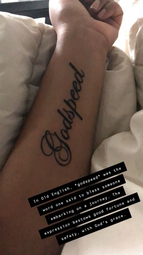 Chosen One Golden One Only One Tattoo, Motivating Tattoos For Women, Biblical Quotes Tattoos, Godspeed Hand Tattoo, Quote Wrist Tattoo, Godspeed Tattoo Meaning, Birthday Year Tattoo Ideas, Tattoo Sayings Meaningful For Women, Words To Get Tattooed