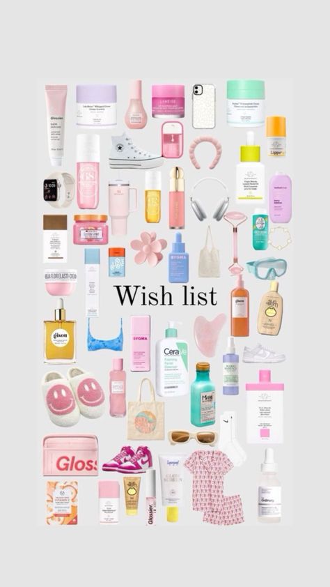 My Wish List Ideas, Cute Aesthetic Things To Buy, Pink Outfits For School, My Wishlist Ideas, Wish List Aesthetic, Wish Ideas, Wishlist Ideas Aesthetic, Makeup Facts, Girls Wishlist