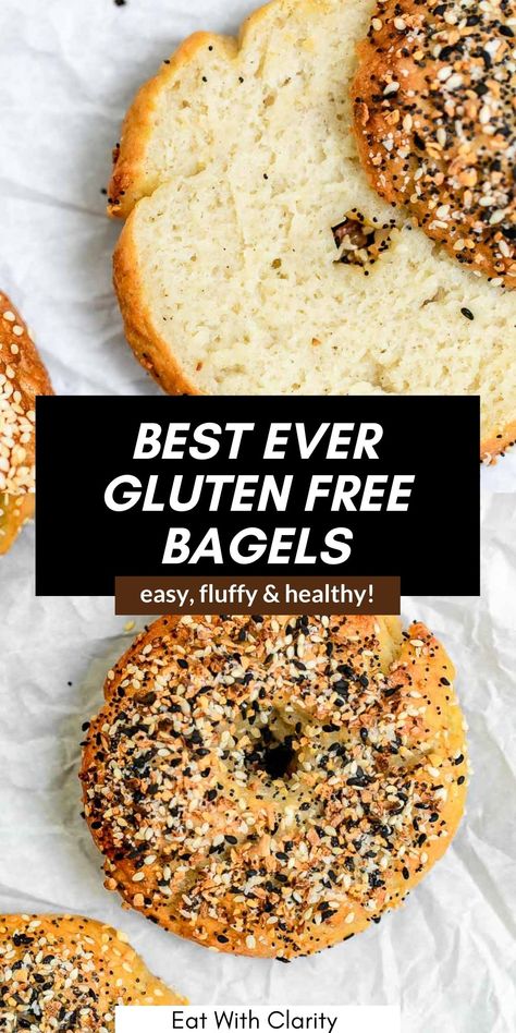 Gluten Free Bagel Recipe, Glutenfri Baking, Gluten Free Bagels, Gf Breakfast, Pain Sans Gluten, Gf Food, Pan Sin Gluten, Gluten Free Recipes Bread, Cookies Gluten Free