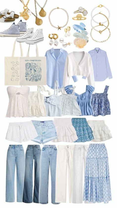 Blue and white, mamma mia, greece, beachy, coastal, summer, ocean Greece Summer Outfits, Mamma Mia Outfits, Mia Outfits, Mamma Mia Aesthetic, Mia Aesthetic, Mamma Mia Party, Ocean Outfits, Grandma Coastal, Greece Outfit