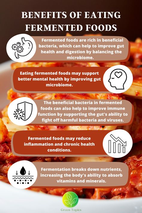 Discover the amazing benefits of eating fermented foods! Boost your digestive health and strengthen your immune system with the power of probiotics found in fermented foods. Improve nutrient absorption, support weight management, and promote a balanced gut microbiome. Experience enhanced digestion, reduced bloating, and increased energy levels. Enjoy the delicious tang and rich flavors of sauerkraut, kimchi, kefir, and more. Kimchi Health Benefits, Pescatarian Meal Plan, Kefir Benefits, Fermented Foods Benefits, Improve Gut Health, Natural Antibiotics, Increased Energy, Gut Microbiome, Beneficial Bacteria