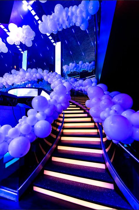 Cloud 9 at LIV Nightclub Bat Mitzvah | Gilded Group Décor | PartySlate Bark Mitzvah, Bat Mitzvah Ideas, Bat Mitzvah Themes, Mitzvah Themes, Cloud Cake, Bat Mitzvah Party, March 2024, Cloud 9, Bat Mitzvah