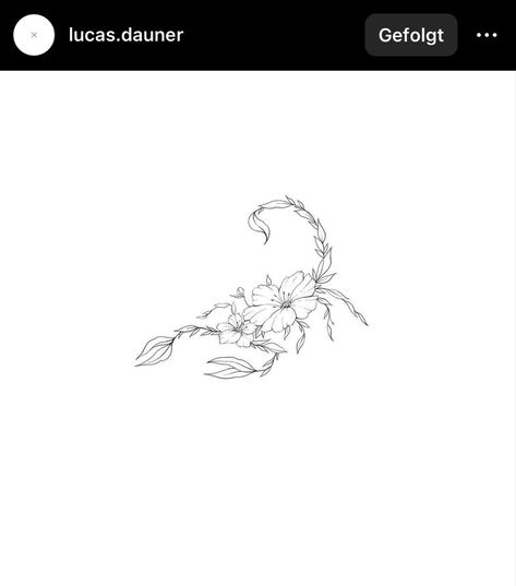 Scorpio Tattoo Scorpion, Scorpion Feminine Tattoo, Scorpio Tattoo Back Of Neck, Scorpion Tattoo Feminine Minimalist, Scorpio With Flowers Tattoo, Scorpion Fine Line Tattoo, Scorpio Tattoo Flower, Dainty Scorpion Tattoo, Floral Scorpion Tattoo