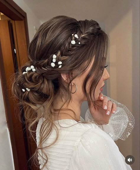 Cute Wedding Hairstyles, Fall Wedding Hairstyles, Formal Hairstyles For Long Hair, Easy Hairdos, Easy Hairstyles For Thick Hair, Boho Wedding Hair, Hairstyles For Layered Hair, Curly Hair Styles Easy, Long Hair Wedding Styles