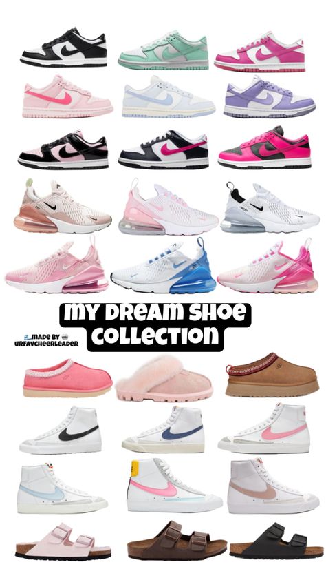 all shoes from Nike, Ugg and Birkenstock Preppy Sneakers, Preppy Shoes, Pink Girly Things, Girly Things, Birkenstock, Nike, Sneakers, Pink